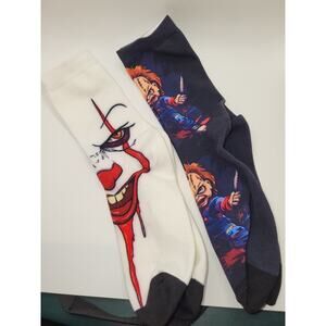 New IT & Chuky LADIES 2 PAIR HALLOWEEN Socks Shoe Size 4-10